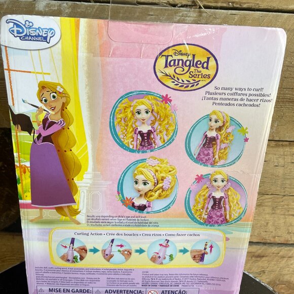 Disney Tangled Doll The Series Rapunzel Curl N Twirl Doll Playset Hasbro 8" New - Picture 4 of 4